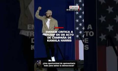 Eminem critica a Trump en un acto de campaña de Kamala Harris