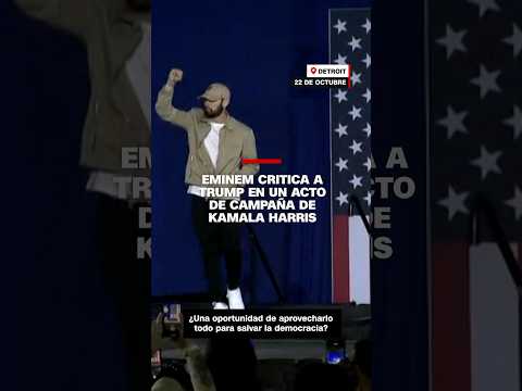 Eminem critica a Trump en un acto de campaña de Kamala Harris Eminem critica a Trump en un acto de campaña de Kamala Harris