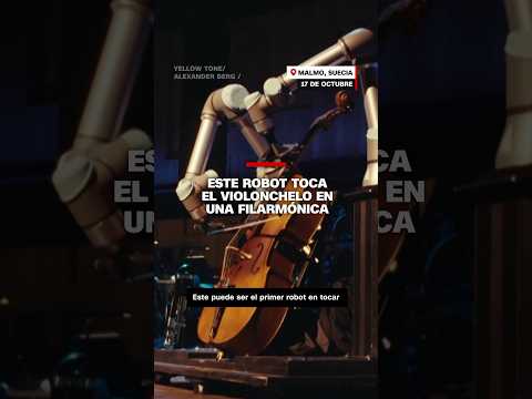 Este robot toca el violonchelo en una filarmónica Este robot toca el violonchelo en una filarmónica