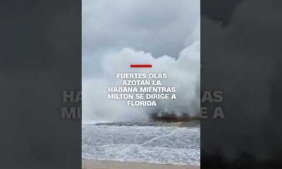 Fuertes olas azotan La Habana mientras el huracán Milton se dirige a Florida