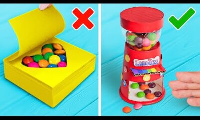 GADGET CASERO DE DULCES ARCOÍRIS 🍬 MANUALIDADES COLORIDAS PARA LA ESCUELA