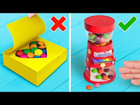 GADGET CASERO DE DULCES ARCOÍRIS 🍬 MANUALIDADES COLORIDAS PARA LA ESCUELA