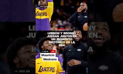 LeBron y Bronny James juegan juntos en un momento histórico en la NBA