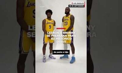 LeBron y Bronny James se preparan para su histórico debut en la NBA