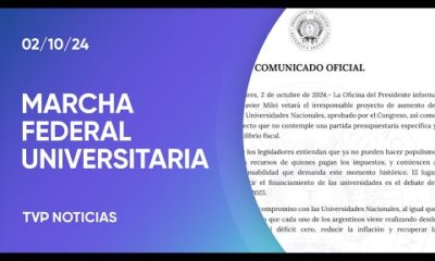 Milei ratificó que vetará la Ley de Financiamiento Universitario, tras la masiva marcha al Congreso