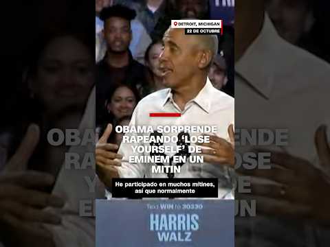 Obama sorprende rapeando “Lose yourself” de Eminem en un mitin