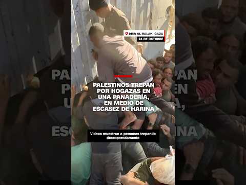 Palestinos intentan conseguir pan en medio de una escasez de harina