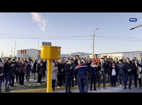 Poggi inauguró la obra en el barrio Mirador del Portezuelo