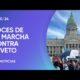 Protesta en el Congreso mientras Diputados discute el veto