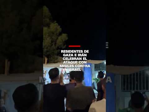 Residentes de Gaza e Irán celebran el ataque con misiles contra Israel Residentes de Gaza e Irán celebran el ataque con misiles contra Israel