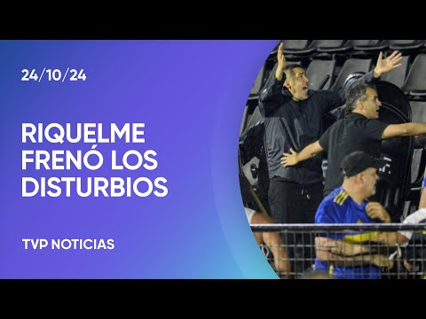 Riquelme debió intervenir para frenar los incidentes en Rosario entre hinchas de Boca y de Gimnasia Riquelme debió intervenir para frenar los incidentes en Rosario entre hinchas de Boca y de Gimnasia