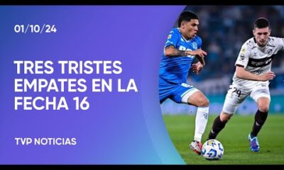 Tres empates y apenas dos goles en la antesala del cierre de la fecha 16