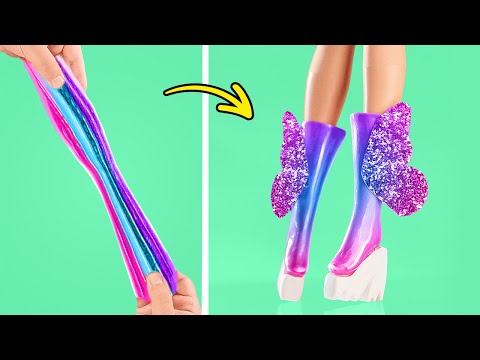 ZAPATOS BARBIE DIY 👠💖 HERMOSAS MANUALIDADES Y TRUCOS PARA MUÑECAS