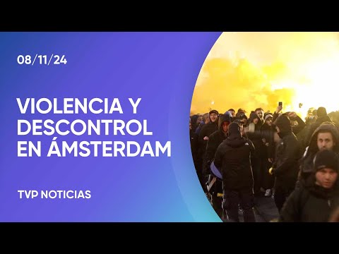 Ámsterdam: enfrentamientos entre hinchas israelíes y manifestantes propalestinos Ámsterdam: enfrentamientos entre hinchas israelíes y manifestantes propalestinos