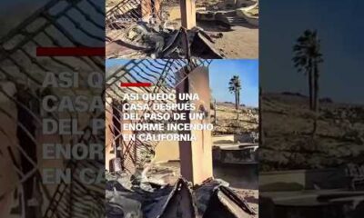 Así quedó una casa después del paso de un enorme incendio en California