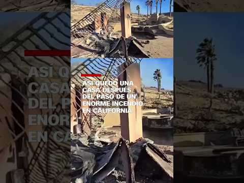 Así quedó una casa después del paso de un enorme incendio en California Así quedó una casa después del paso de un enorme incendio en California
