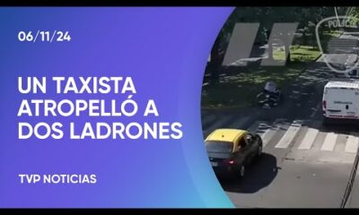 CABA: un taxista atropelló a dos delincuentes