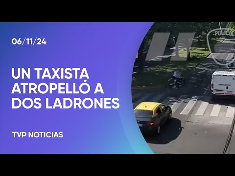 CABA: un taxista atropelló a dos delincuentes