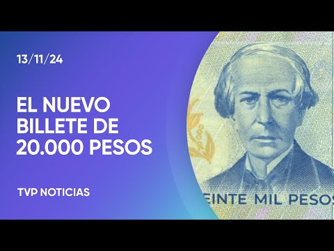 Comienza a circular el nuevo billete de 20.000 pesos