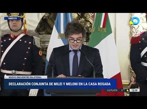 Con Meloni, Milei propuso consolidar “una alianza de naciones libres contra la tiranía y la miseria”