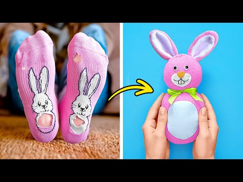 Crea un Conejito Adorable con Calcetines Viejos 🐰 Transforma Desechos en Tesoro