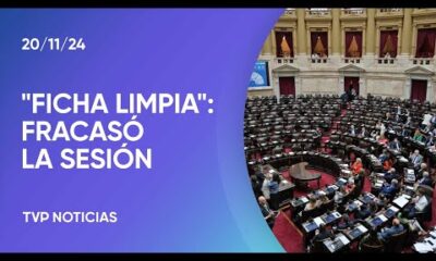 Diputados: fracasó la sesión para discutir el proyecto de “Ficha limpia”