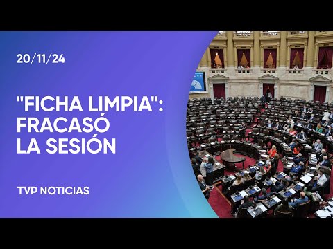 Diputados: fracasó la sesión para discutir el proyecto de “Ficha limpia” Diputados: fracasó la sesión para discutir el proyecto de “Ficha limpia”