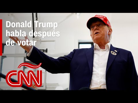 Donald Trump habla después de votar: “No va a haber nada de violencia”