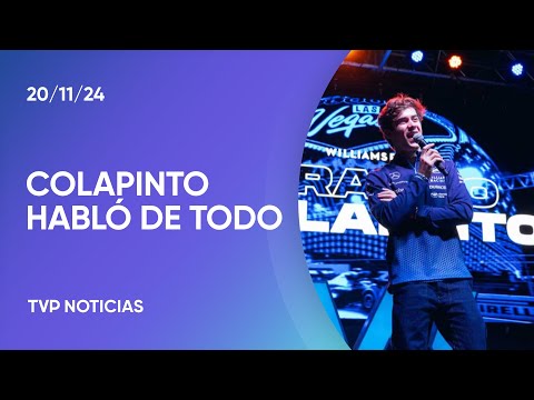Franco Colapinto habló de todo en Las Vegas