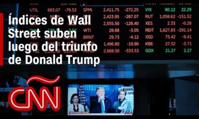 Índices de Wall Street suben luego del triunfo de Donald Trump