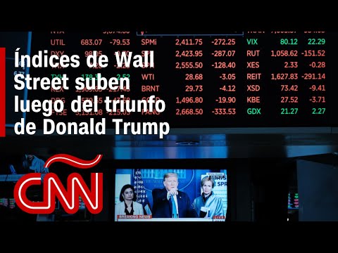Índices de Wall Street suben luego del triunfo de Donald Trump