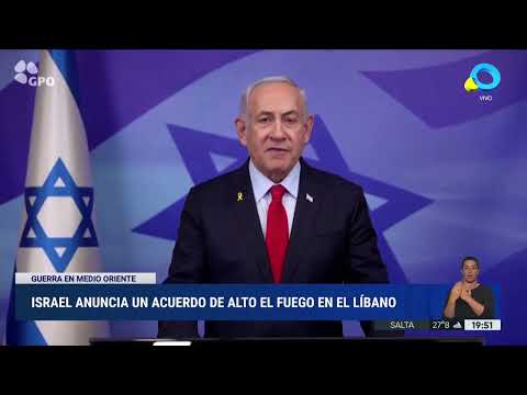 Israel confirmó el acuerdo de alto el fuego en Líbano Israel confirmó el acuerdo de alto el fuego en Líbano