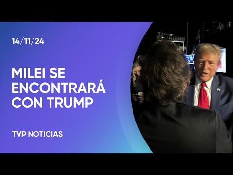 Javier Milei se verá esta noche con Donald Trump Javier Milei se verá esta noche con Donald Trump