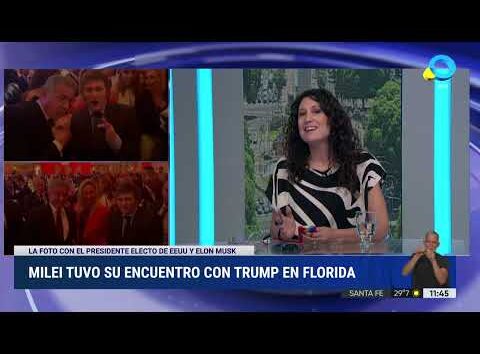 Javier Milei tuvo un encuentro informal con Donald Trump en Estados Unidos