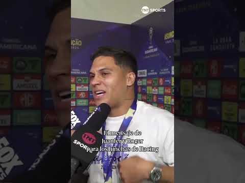 La alegrÃa de Juanfer Quintero y Roger MartÃnez por la obtención de la #CopaSudamericana con #Racing La alegrÃa de Juanfer Quintero y Roger MartÃnez por la obtención de la #CopaSudamericana con #Racing