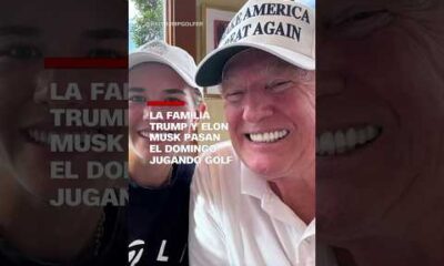 La familia Trump y Elon Musk pasan el domingo jugando al golf