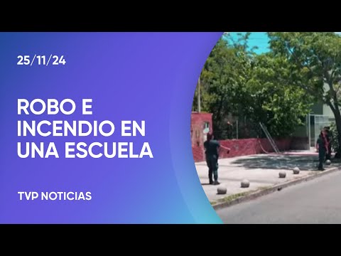 Lanús: robaron una escuela y la prendieron fuego Lanús: robaron una escuela y la prendieron fuego