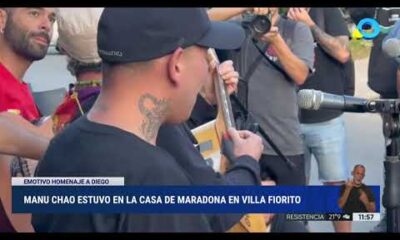 Manu Chao cantó en la casa de Maradona en Fiorito