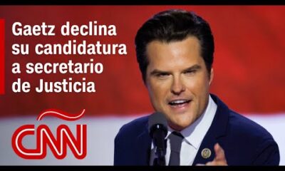 Matt Gaetz declinó su designación como secretario de Justicia de Estados Unidos