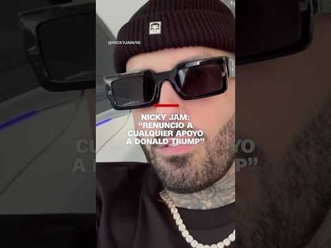 Nicky Jam: “Renuncio a cualquier apoyo a Donald Trump”