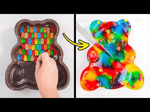 OSO DE GELATINA GIGANTE 😍 IDEAS DE COMIDA Y POSTRES DE ARCOÍRIS 🌈 OSO DE GELATINA GIGANTE 😍 IDEAS DE COMIDA Y POSTRES DE ARCOÍRIS 🌈