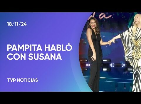 Pampita estuvo en el living de Susana