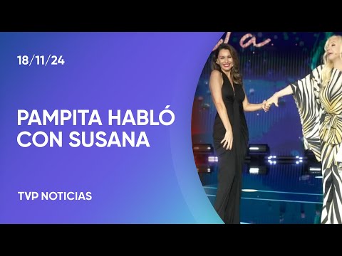 Pampita estuvo en el living de Susana Pampita estuvo en el living de Susana