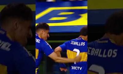 UN FESTEJO EN MODO BESTIA ð AsÃ­ celebrÃ³ Merentiel con el Changuito Zeballos el cuarto gol de Boca