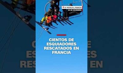 Así fue el rescate de esquiadores atrapados en una telesilla en Francia