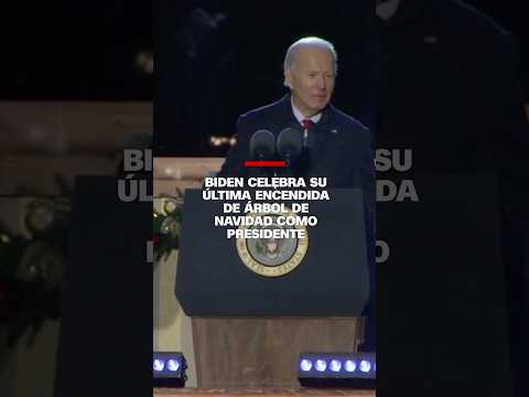 Biden celebra su última encendida de árbol de Navidad como presidente