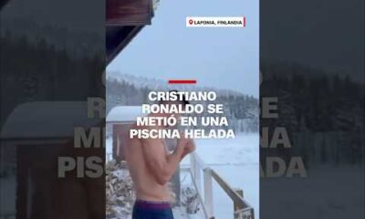 Cristiano Ronaldo se metió a una piscina a -20 grados en Finlandia