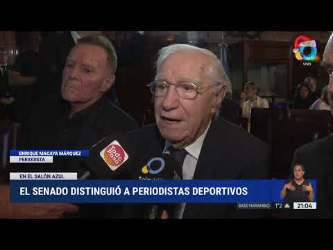El Senado distinguió a periodistas deportivos El Senado distinguió a periodistas deportivos