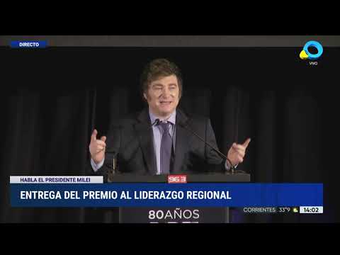 Javier Milei recibió el Premio al Liderazgo Regional tras la cumbre del Mercosur en Montevideo