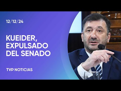 Kueider fue expulsado del Senado por 61 votos a favor 5 y en contra